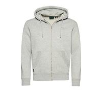 Superdry Herren Essential Kapuzenjacke mit Logo Sportlich Grau Meliert S