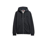 Kapuzensweatjacke SUPERDRY "ESSENTIAL LOGO ZIP HOODIE" Gr. S, blau (vintage navy marl) Herren Sweatjacken (10090012-S)