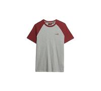 Superdry Essential Logo Baseball Kurzarm-t-shirt 2XL Grey Marl / Vintage Red Marl