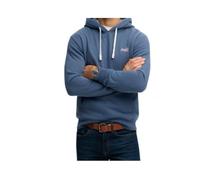 Kapuzensweatshirt SUPERDRY "Essential Logo Classic Hood", Herren, Gr. M, vintage indigo, angeraute Sweatware, Obermaterial: 70% Baumwolle, 30% Polyester, unifarben, Rundhals, Rippbündchen, Sweatshirts