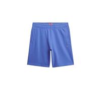 Jerseyhose SUPERDRY "SD-ESSENTIAL LOGO JERSEY SHORT UB", Herren, Gr. M, N-Gr, blau (chambray blau), Jersey, Obermaterial: 80% Baumwolle, 20% Polyester, unifarben, modisch, regular fit knielang, Hosen