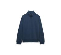 Superdry Sweatshirt mit Troyer-Kragen und Logo-Stitching in Dunkelblau, Größe L