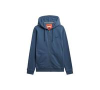 Kapuzensweatjacke SUPERDRY "ESSENTIAL LOGO ZIP HOODIE HB", Herren, Gr. XL, blau (heritage washed blau), angeraute Sweatware, Obermaterial: 80% Baumwolle, 20% Polyester, unifarben, slim fit normal, ohn