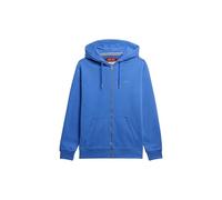 Kapuzensweatjacke SUPERDRY "ESSENTIAL LOGO ZIP HOODIE HB", Herren, Gr. L, blau (chambray blau), angeraute Sweatware, Obermaterial: 80% Baumwolle, 20% Polyester, unifarben, modisch, slim fit, Langarm R