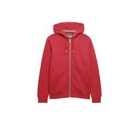 Superdry Herren Essential Logo Zip-Hoodie mit angerauter Innenseite Prep Rot M