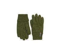 Superdry Herren Essential Strickhandschuhe mit Logo Dunkel Army Grün Meliert 1SIZE