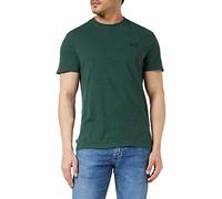 Superdry Herren Essential T-Shirt aus Bio-Baumwolle mit Logo Buck Grün Meliert L