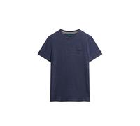 T-Shirt mit Label-Stitching S men Marine Melange