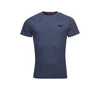 Superdry Herren Essential T-Shirt aus Bio-Baumwolle mit Logo Frost Marineblau Gesprenkelt S