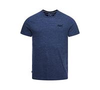 Superdry Herren Essential T-Shirt aus Bio-Baumwolle mit Logo Marineblau Meliert S