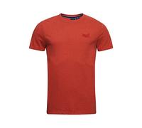 Superdry Herren Essential T-Shirt aus Bio-Baumwolle mit Logo Rost-Orange Meliert S