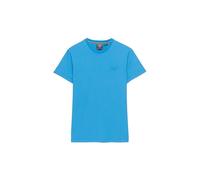 Rundhalsshirt SUPERDRY "ESSENTIAL LOGO EMB NEON TEE", Herren, Gr. S, blau (atomic blau), Single Jersey, Obermaterial: 100% Baumwolle, unifarben, hüftlang, Rundhals, Shirts Rundhalsshirt (21912566-S)