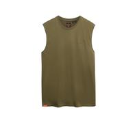 Superdry Herren Essential Tanktop aus Bio-Baumwolle mit Logo Olivgrün Nacht S