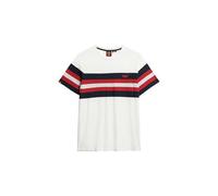 Superdry Herren Essentials Stripe T-Shirt Brillantweißer Streifen Auf Der Brust XXL