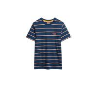Superdry Herren Essentials Stripe T-Shirt Flaschenblauer Streifen Im Stil Der 90Er-Jahre XXL