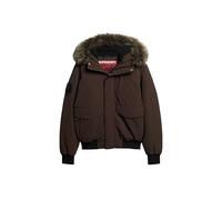 Superdry Herren Everest Bomber-Steppjacke mit Kapuze Java Braun S