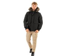 Superdry Herren Daunenjacke Everest mit Kapuze Tiefschwarz L