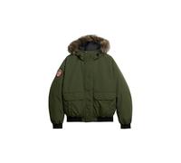 Superdry Herren Everest Kunstfell-Bomberjacke Army Grün S