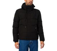Superdry Herren Pufferjacke Everest kurz mit Kapuze Tiefschwarz XXL