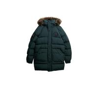 Superdry Everest Longline Baffled Kapuzenjacke dunkelgrün - L