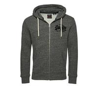 Superdry Herren Farblich abgestimmte Vintage Logo Kapuzenjacke Weltraumgrau Meliert L