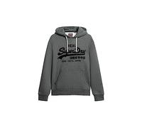 Superdry Herren Farblich abgestimmtes Hoodie mit Vintage-Logo Asphaltgrau Gesprenkelt L