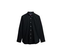 Superdry Herren Figurbetontes Essentials Lite Hemd Schwarz XXL