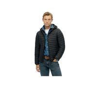 Steppjacke SUPERDRY "HOODED FUJI LITE JACKET", Herren, Gr. S, schwarz (jet schwarz), Web, Obermaterial: 100% Nylon, unifarben, slim fit, Jacken (72455348-S) jet schwarz