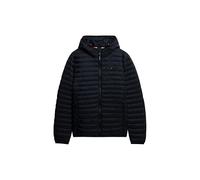 Steppjacke SUPERDRY "HOODED FUJI LITE JACKET", Herren, Gr. XL, schwarz (jet schwarz), Web, Steppware, Obermaterial: 100% Nylon, unifarben, modisch, slim fit, Langarm, Jacken (72455348-XL) jet schwarz