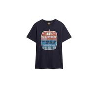 Superdry Herren Gasoline Graphic T-Shirt in lockerer Passform Tief Marineblau L
