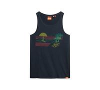 Superdry Herren Gestreiftes Outdoor-Tanktop Finster Marineblau XL
