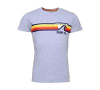 Superdry Herren Gestreiftes Surf Co T-Shirt Blassblau XS