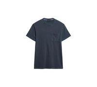 Superdry Herren Shirt Gewaschenes Essential mit Tasche Verwaschenes Finster Marineblau XXL