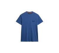 Superdry T-Shirt Essential Herren - gewaschen, mit Tasche, Kurzarm - Marineblau XL