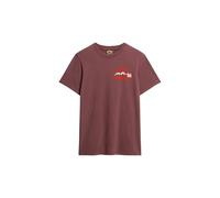 Superdry Herren Great Outdoor T-Shirt mit Grafikprint auf der Brust Rumrosinenbraun XXL