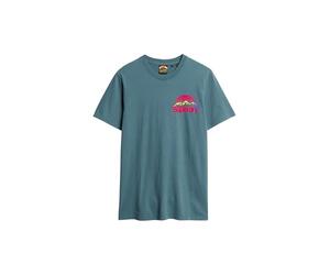 Superdry Herren Great Outdoor T-Shirt mit Grafikprint auf der Brust Stargazer Blau L