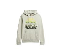 Superdry Herren Great Outdoors Hoodie mit Logo-Print Gletschergrau Meliert L