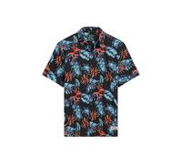 Superdry Herren Hawaii-Hemd Dunkel Marineblau Feuer M