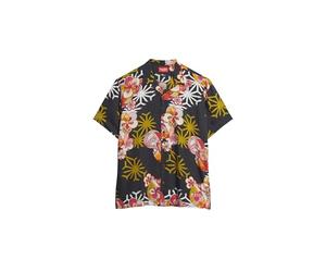 Superdry Herren Hawaiian Resort Hemd Asanoha Schwarz XXL