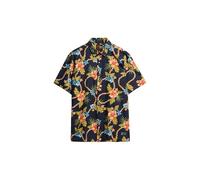 Superdry Hawaiian Print Kurzarmhemd L Tropical Chain Navy