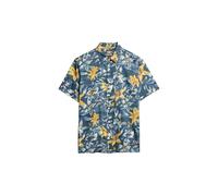 Superdry Hawaiian Print Kurzarmhemd 2XL Tropical Flowers Blue Washed