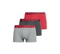 Superdry Herren Hipster aus Bio-Baumwolle im 3er-Pack Wanderrot Meliert/Rabenschwarz Meliert/Noos Grau Meliert XXL