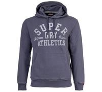 Kapuzensweatshirt SUPERDRY "SD-ATHLETIC ESS HOODIE", Herren, Gr. M, graustone, Sweatware, Obermaterial: 100% Seide, bedruckt, casual, normal, Rundhals, Langarm Rippbündchen, Sweatshirts (70322119-M) g