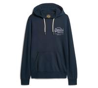 Superdry Herren Hoodie - Classic VI Heritage Chest Hood , Logo, einfarbig S Blau