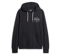 Superdry Herren Hoodie - Classic VI Heritage Chest Hood , Logo, einfarbig Schwarz S