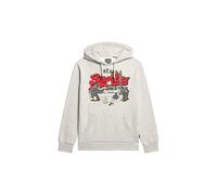 Superdry Herren Hoodie mit New York Grafik und Vintage-Logo Gletschergrau Meliert S