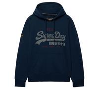 Superdry Herren Hoodie - Vintage Logo Heritage Relaxed Hoodie, Kapuze, Print, Baumwollmix Dunkelblau / M M Blau