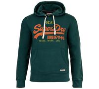 Superdry Herren Hoodie - Vl Classic Hood, Logo, Baumwoll-Mix, einfarbig 3XL Grün