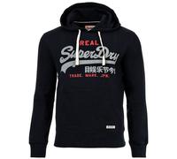 Superdry Herren Hoodie - Vl Classic Hood, Logo, Baumwoll-Mix, einfarbig Dunkelblau M