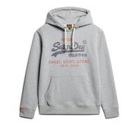 Superdry Herren Hoodie - Vl Heritage Relaxed Hood , Logo, einfarbig Grau 2XL